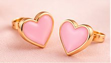 Roze hartjes oorbellen